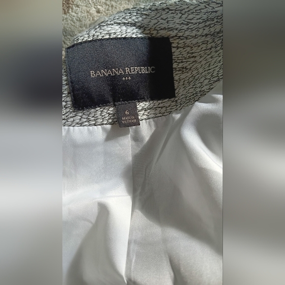 Banana Republic Textured Moto Jacket Women's Medium Asymmetrical Zip Blazer - Picture 10 of 12